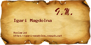 Igari Magdolna névjegykártya